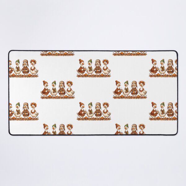 Item preview, Cozy Autumn Geese Squad Fall Flannel Scarves Pumpkins designed and sold by raedattia.