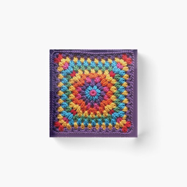 Item preview, Granny Square Crochet Pattern Seventies Retro  designed and sold by taiche.