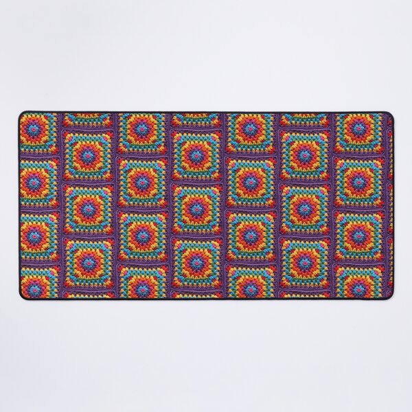 Item preview, Granny Square Crochet Pattern Seventies Retro designed and sold by taiche.