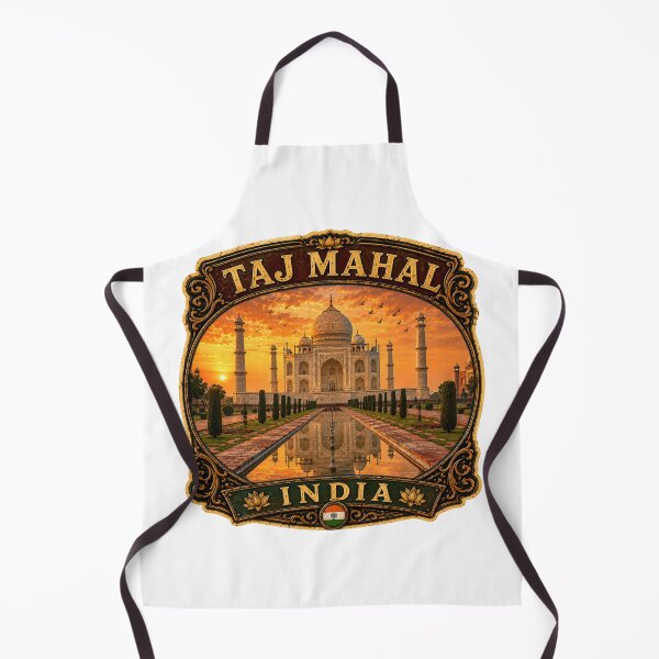 Item preview, Taj Mahal India Vintage Travel Badge Sticker | Agra Landmark Retro Travel Souvenir designed and sold by DreamPaw Studio.