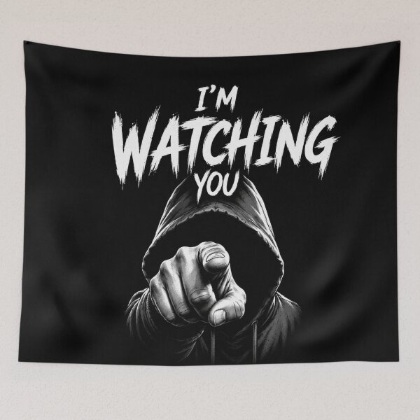 Item preview, I'm Watching You | Dark Hooded Streetwear Graphic | Creepy Gothic Quote T-Shirt designed and sold by ritach11.