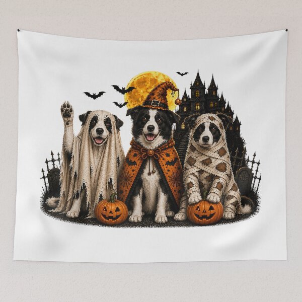 Item preview, Cute Border Collie Halloween Costumes Funny Spooky Dog Lover Family Gift designed and sold by LittleNhutton.