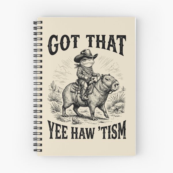 Item preview, Got That Yee Haw Tism Cowboy Frog Riding Capybara designed and sold by dudelinart.