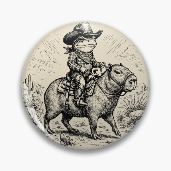 Item preview, Got That Yee Haw Tism Cowboy Frog Riding Capybara designed and sold by dudelinart.