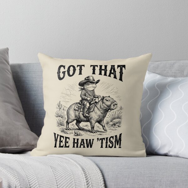 Item preview, Got That Yee Haw Tism Cowboy Frog Riding Capybara designed and sold by dudelinart.