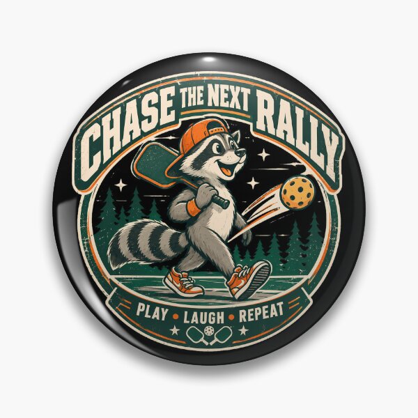 Item preview, Funny Racoon Playing pickleball designed and sold by Rally Forge.