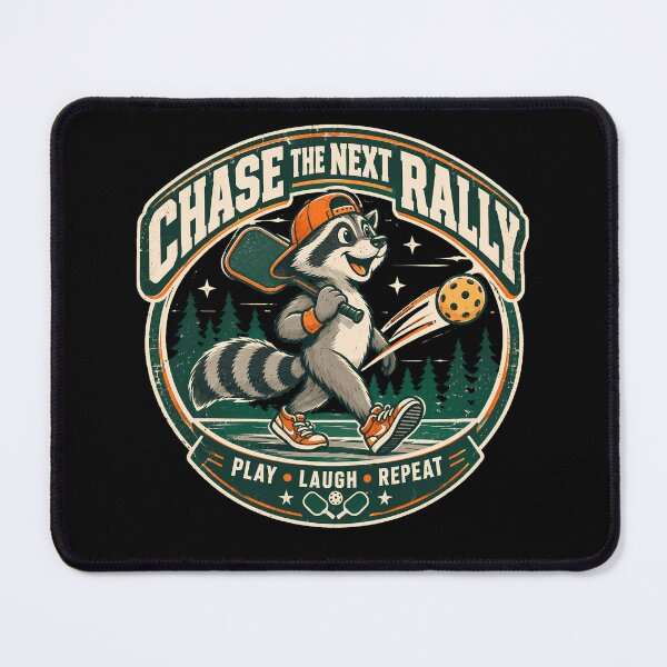 Item preview, Funny Racoon Playing pickleball designed and sold by Rally Forge.