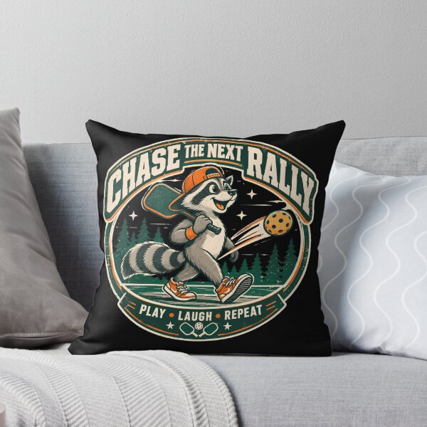 Item preview, Funny Racoon Playing pickleball designed and sold by Rally Forge.