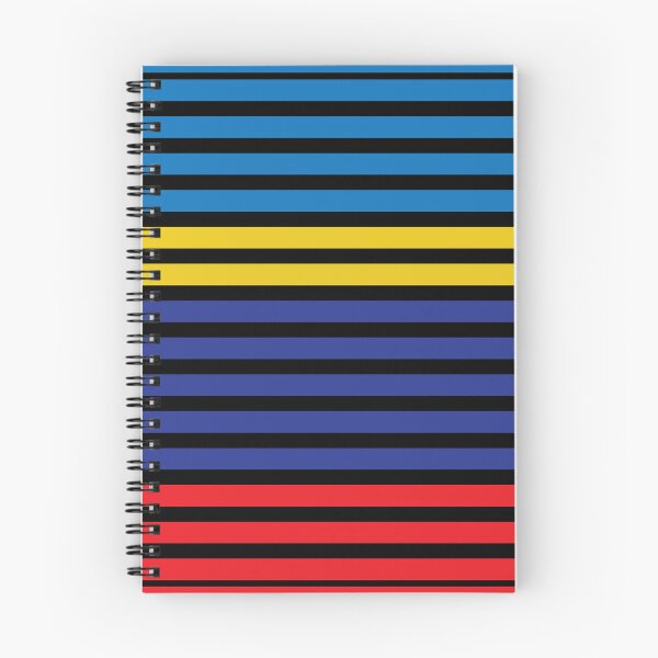 Item preview, Blue red yellow striped pattern designed and sold by fluffyfamcraft.
