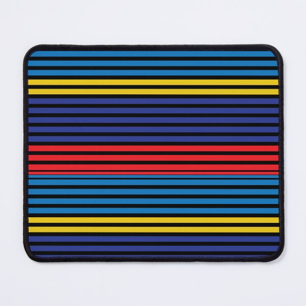 Item preview, Blue red yellow striped pattern designed and sold by fluffyfamcraft.