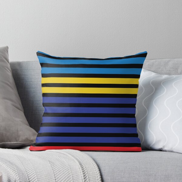 Item preview, Blue red yellow striped pattern designed and sold by fluffyfamcraft.