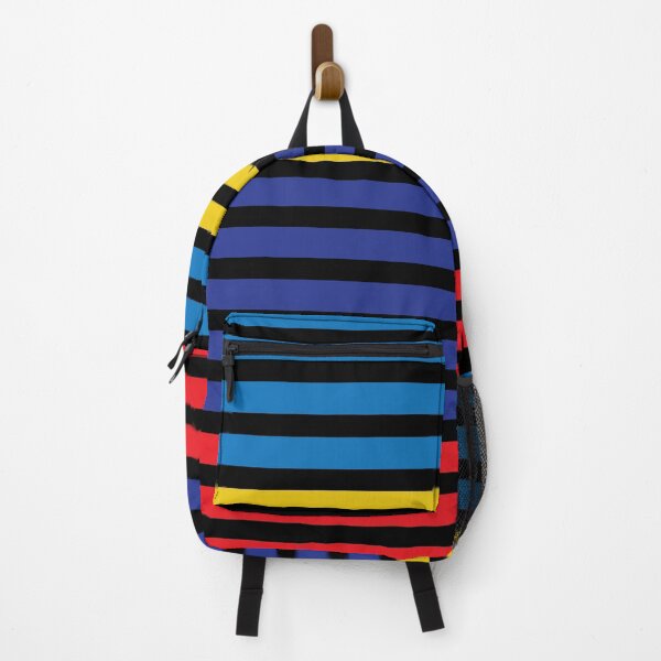 Item preview, Blue red yellow striped pattern designed and sold by fluffyfamcraft.