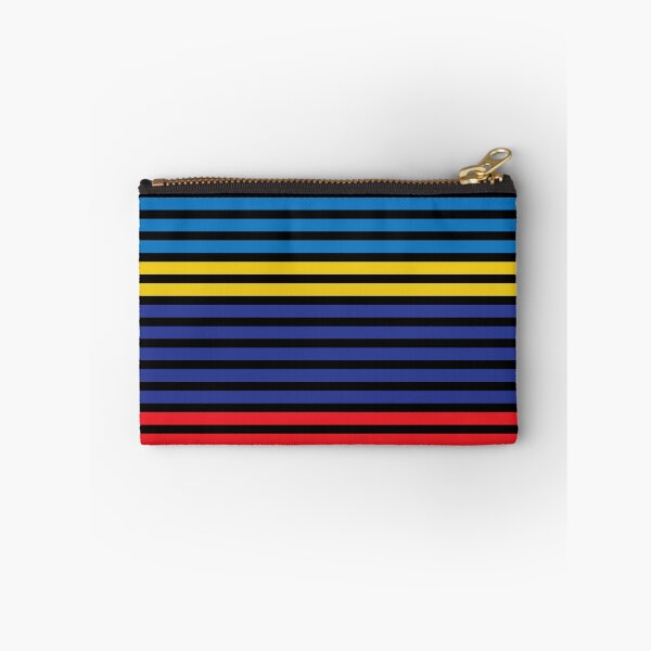 Item preview, Blue red yellow striped pattern designed and sold by fluffyfamcraft.