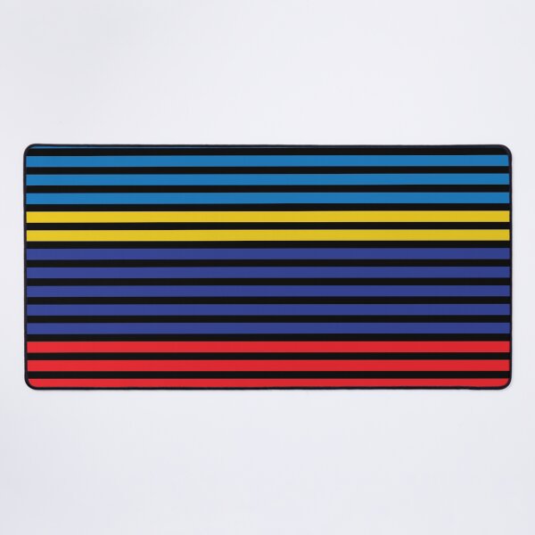 Item preview, Blue red yellow striped pattern designed and sold by fluffyfamcraft.