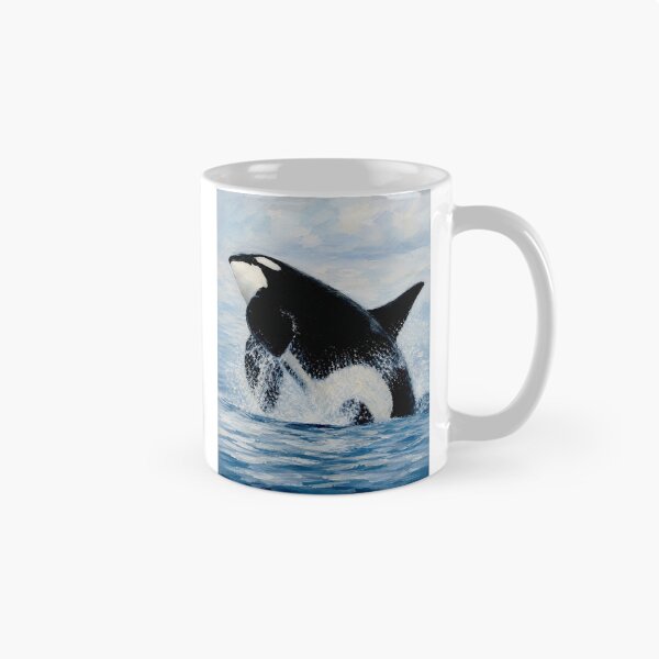 Item preview, Orca breaching designed and sold by Island Art Studios.