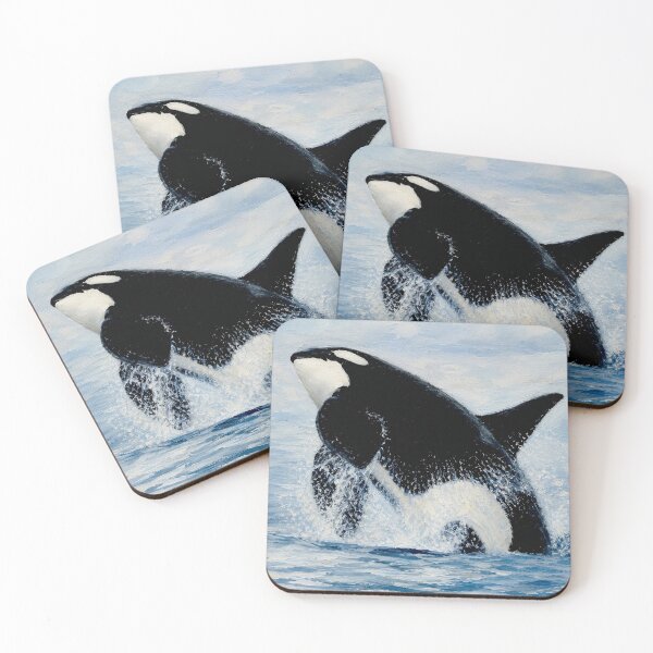 Item preview, Orca breaching designed and sold by Island Art Studios.