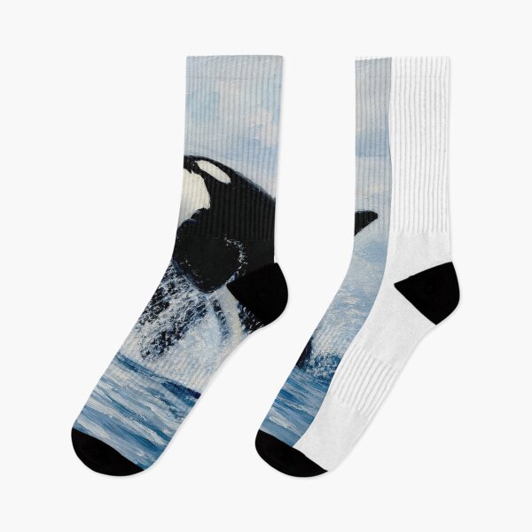 Item preview, Orca breaching designed and sold by Island Art Studios.