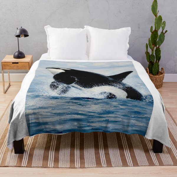 Item preview, Orca breaching designed and sold by Island Art Studios.