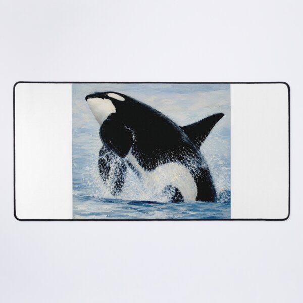 Item preview, Orca breaching designed and sold by Island Art Studios.
