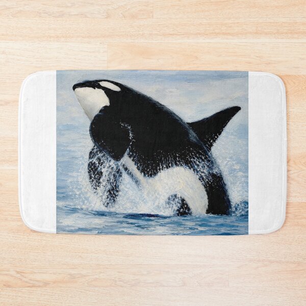 Item preview, Orca breaching designed and sold by Island Art Studios.