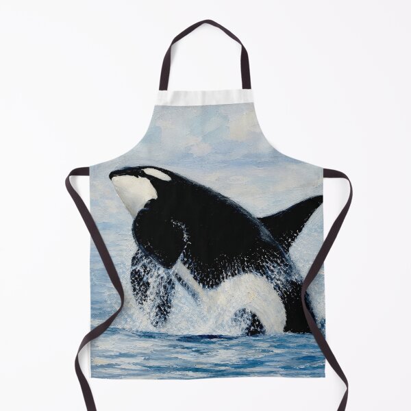 Item preview, Orca breaching designed and sold by Island Art Studios.