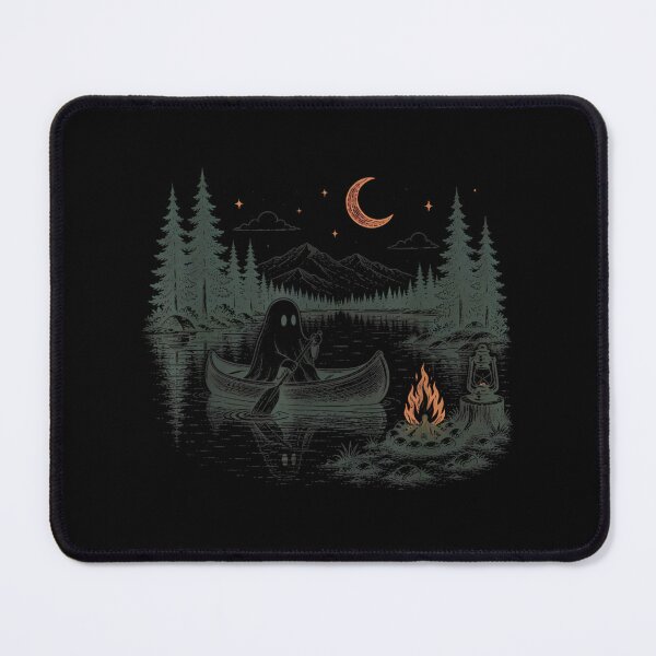 Item preview, Ghost Canoeing Peaceful Moonlit Lake Camping Halloween Nature Adventure Scene designed and sold by HarinDonreka.