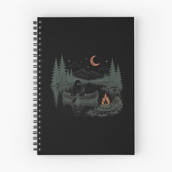 Item preview, Ghost Canoeing Peaceful Moonlit Lake Camping Halloween Nature Adventure Scene designed and sold by HarinDonreka.