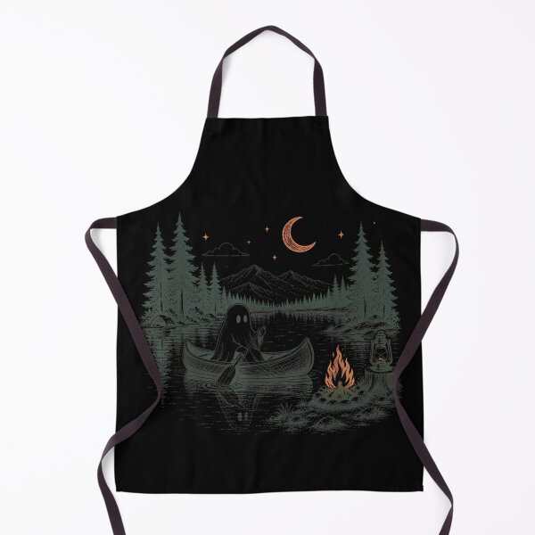 Item preview, Ghost Canoeing Peaceful Moonlit Lake Camping Halloween Nature Adventure Scene designed and sold by HarinDonreka.