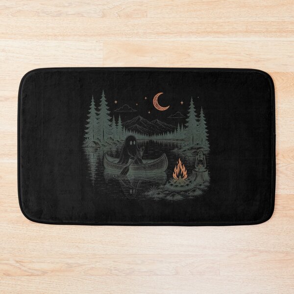 Item preview, Ghost Canoeing Peaceful Moonlit Lake Camping Halloween Nature Adventure Scene designed and sold by HarinDonreka.