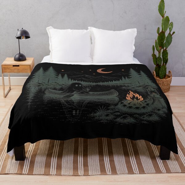 Item preview, Ghost Canoeing Peaceful Moonlit Lake Camping Halloween Nature Adventure Scene designed and sold by HarinDonreka.