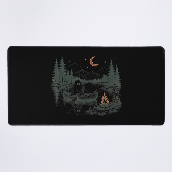 Item preview, Ghost Canoeing Peaceful Moonlit Lake Camping Halloween Nature Adventure Scene designed and sold by HarinDonreka.