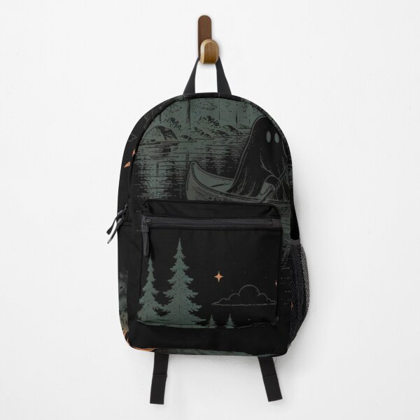 Item preview, Ghost Canoeing Peaceful Moonlit Lake Camping Halloween Nature Adventure Scene designed and sold by HarinDonreka.