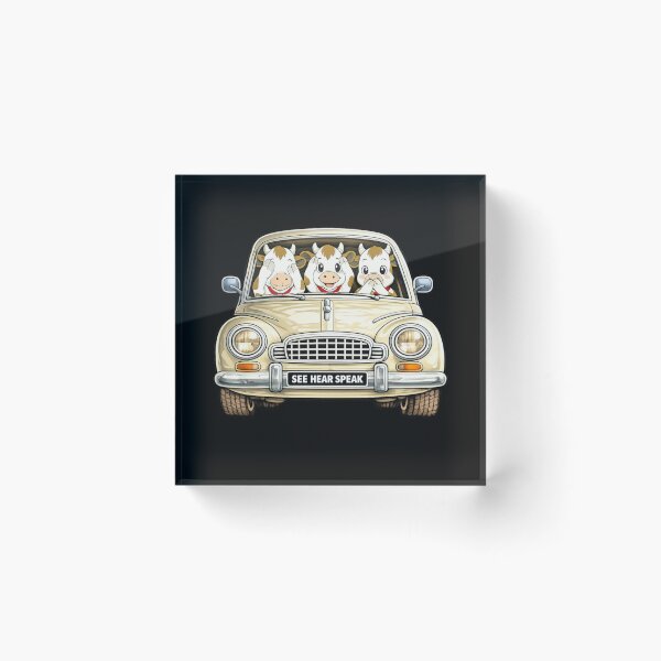 Item preview, Cows three wise moo cows in a car designed and sold by JamesDunican.