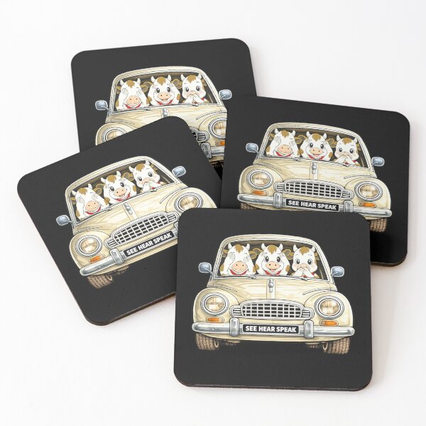 Item preview, Cows three wise moo cows in a car designed and sold by JamesDunican.