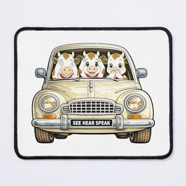 Item preview, Cows three wise moo cows in a car designed and sold by JamesDunican.