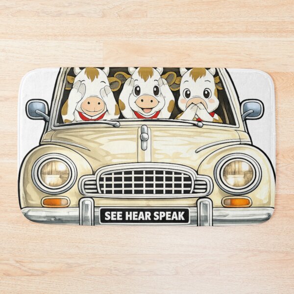 Item preview, Cows three wise moo cows in a car designed and sold by JamesDunican.