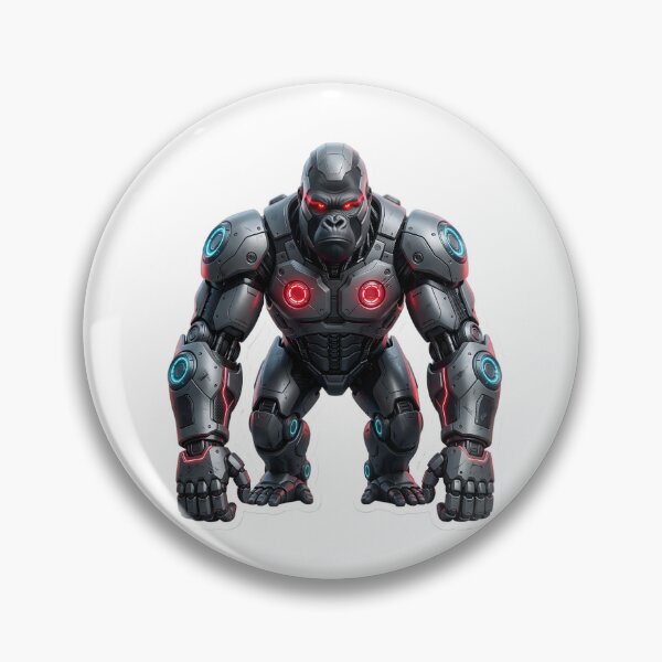 Item preview, Cybernetic Gorilla Sticker 1 | Futuristic Robot Ape | Sci-Fi Mecha Gorilla | AI Android Beast | Cyberpunk Robot Animal Art designed and sold by Bhaskar Digital Art.