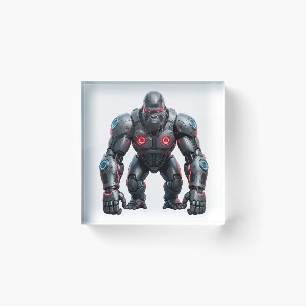 Item preview, Cybernetic Gorilla Sticker 1 | Futuristic Robot Ape | Sci-Fi Mecha Gorilla | AI Android Beast | Cyberpunk Robot Animal Art designed and sold by Bhaskar Digital Art.