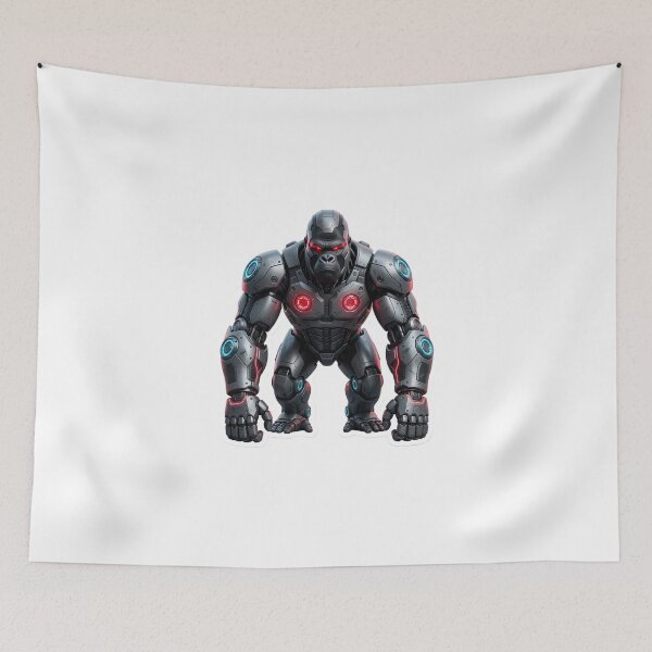 Item preview, Cybernetic Gorilla Sticker 1 | Futuristic Robot Ape | Sci-Fi Mecha Gorilla | AI Android Beast | Cyberpunk Robot Animal Art designed and sold by Bhaskar Digital Art.