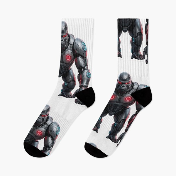 Item preview, Cybernetic Gorilla Sticker 1 | Futuristic Robot Ape | Sci-Fi Mecha Gorilla | AI Android Beast | Cyberpunk Robot Animal Art designed and sold by Bhaskar Digital Art.