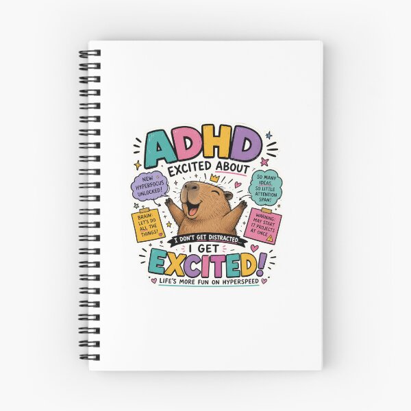Item preview, ADHD Hyperfocus Capybara  designed and sold by TheADHDdad.