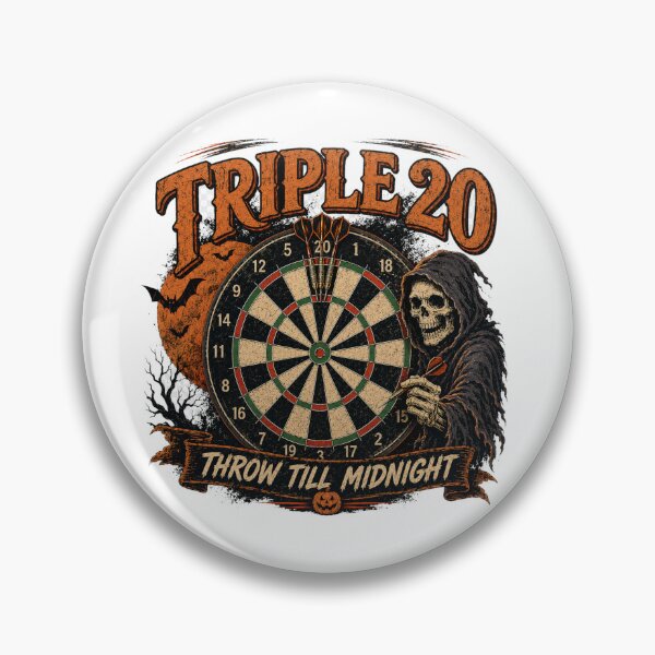 Item preview, Triple 20 Darts lover Halloween Design T-Shirt designed and sold by rafi18.