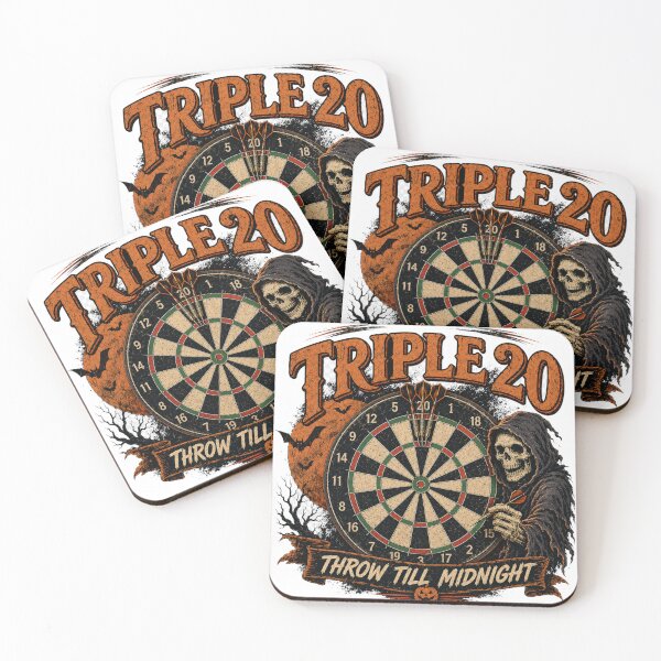 Item preview, Triple 20 Darts lover Halloween Design T-Shirt designed and sold by rafi18.
