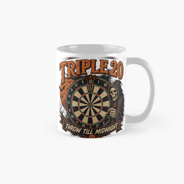 Item preview, Triple 20 Darts lover Halloween Design T-Shirt designed and sold by rafi18.