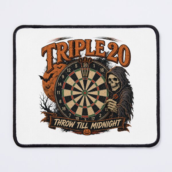 Item preview, Triple 20 Darts lover Halloween Design T-Shirt designed and sold by rafi18.