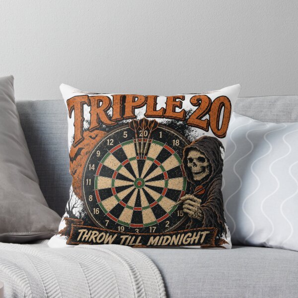 Item preview, Triple 20 Darts lover Halloween Design T-Shirt designed and sold by rafi18.