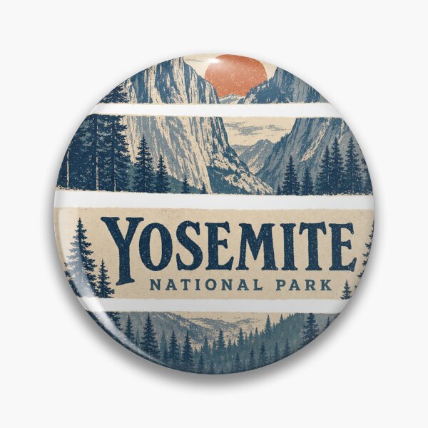 Item preview, Retro Yosemite National Park Landscape designed and sold by VisualArtsOasis.