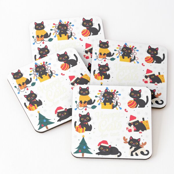Item preview, Meowy Catmas Christmas Black Cats designed and sold by icm4639.