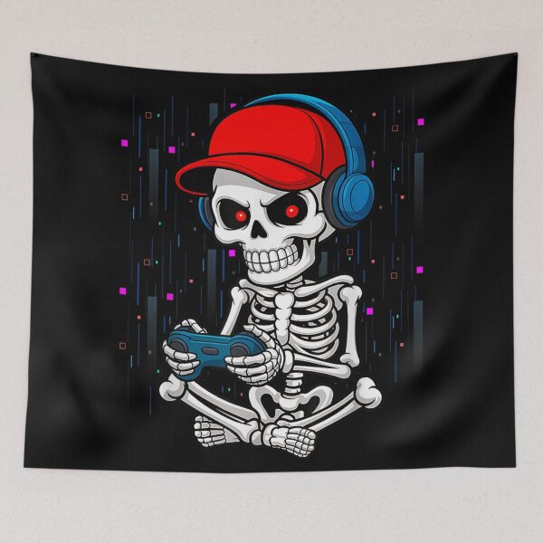 Item preview, Funny Skeleton Gamer Playing Video Games Halloween Gaming Lover Gift designed and sold by HarinDonreka.