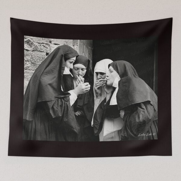 Item preview, A quiet Habbit - Smoking Nuns HQ designed and sold by LuluLeb.